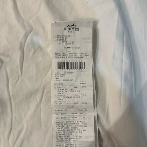 Hermes brand new belt reversible bought from Italy with receipt - Picture 2 of 2